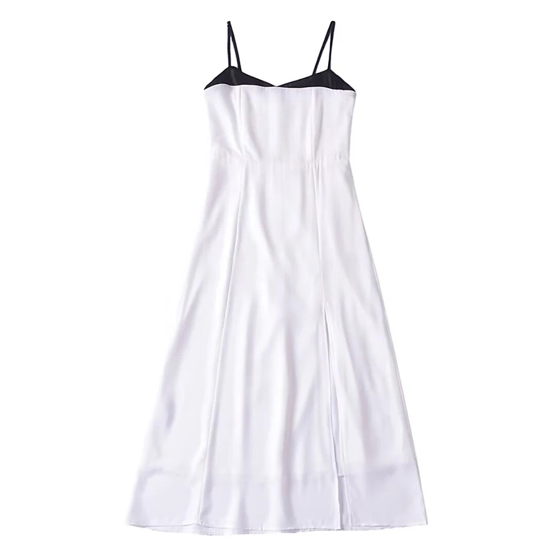 YENKYE New Women French Color Block Spaghetti Strap White Dresses Vintage High Waist Slit Hem Female Sexy Elegant Dress Summer
YENKYE New Women French Color Block Spaghetti Strap White Dresses Vintage High Waist Slit Hem Female Sexy Elegant Dress Summer