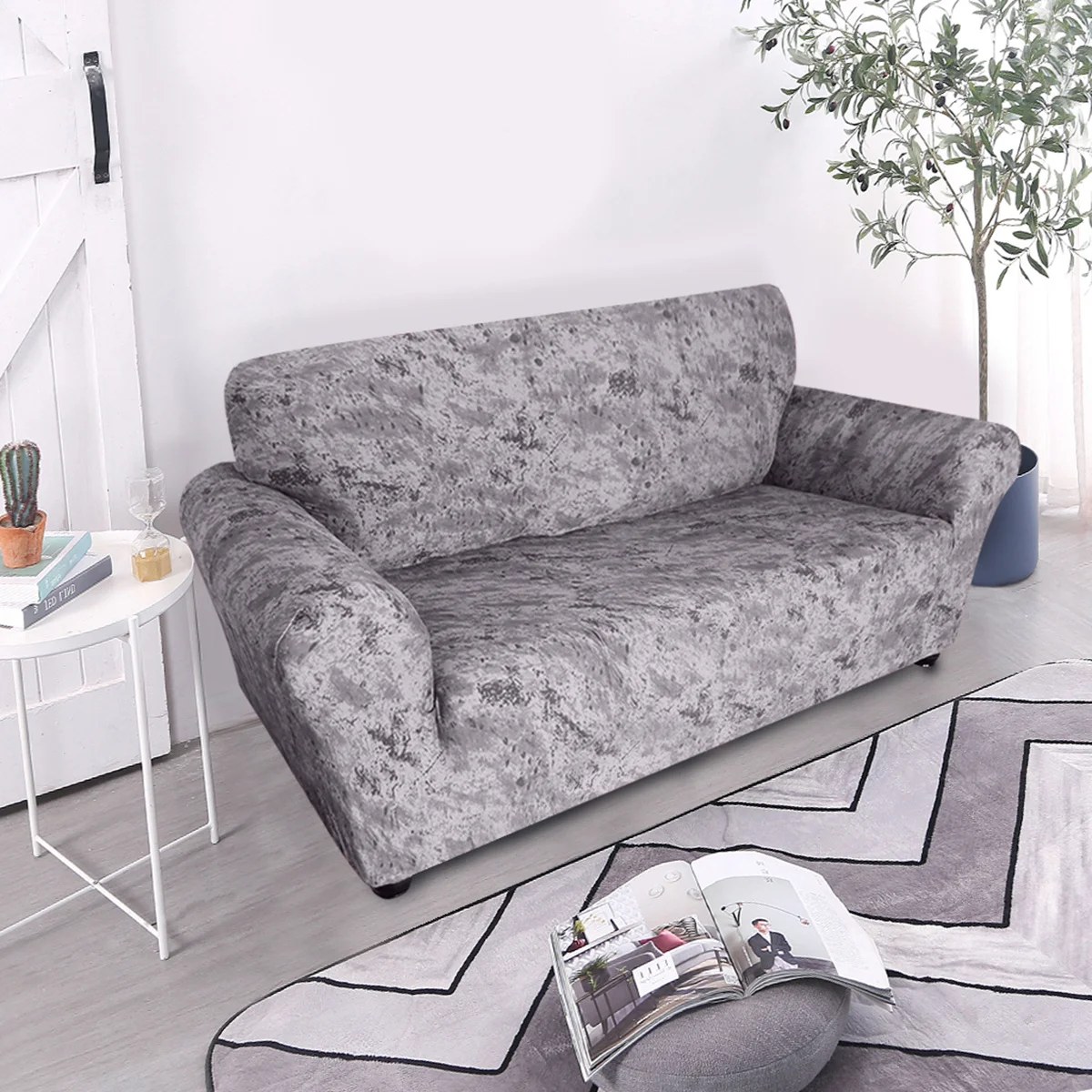 1Pcs Sofa Cover Elastic Ink Printing Sofa Protector Grey Love Seat 145-185cm Universal Slipcover Non-Slip Couch Cover
1Pcs Sofa Cover Elastic Ink Printing Sofa Protector Grey Love Seat 145-185cm Universal Slipcover Non-Slip Couch Cover