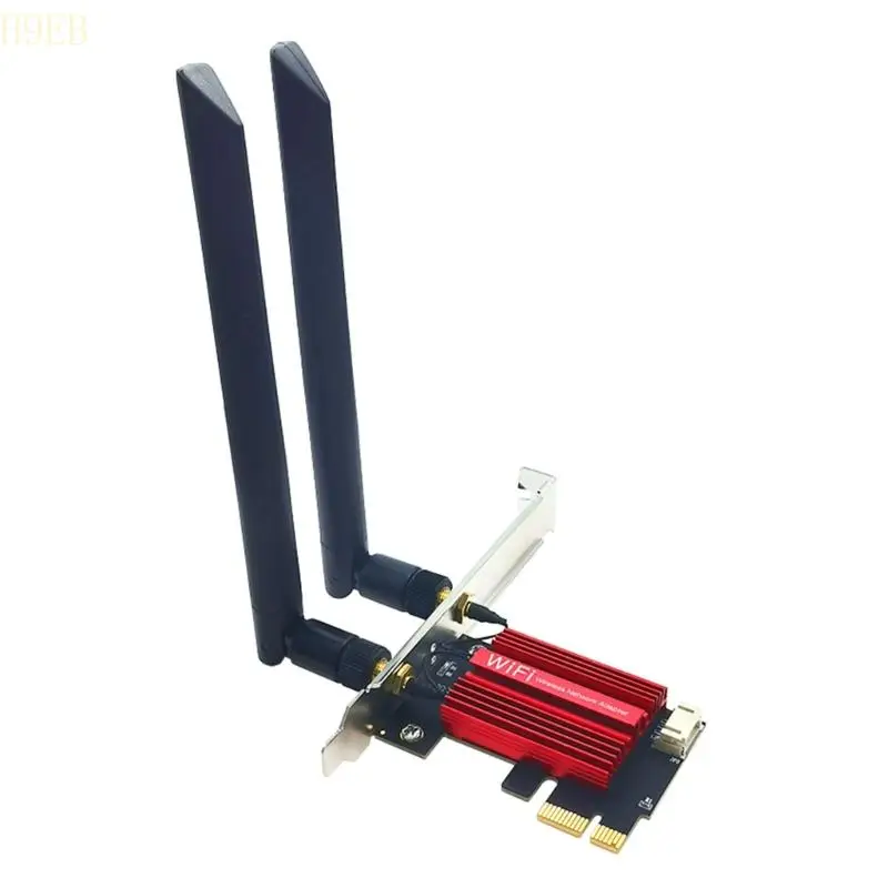 H9EB AX1800 1800M WiFi6 BT5.2 Wireless NetworkCard DualBand 2.4/5GHz 802.11AX PCIE
H9EB AX1800 1800M WiFi6 BT5.2 Wireless NetworkCard DualBand 2.4/5GHz 802.11AX PCIE