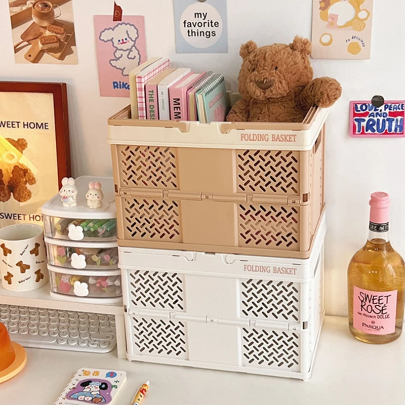 Creative Desktop Foldable Storage Box With Handle Student Stationery Shelf Sundries Cosmetics Portable Picnic Storage Basket
Creative Desktop Foldable Storage Box With Handle Student Stationery Shelf Sundries Cosmetics Portable Picnic Storage Basket