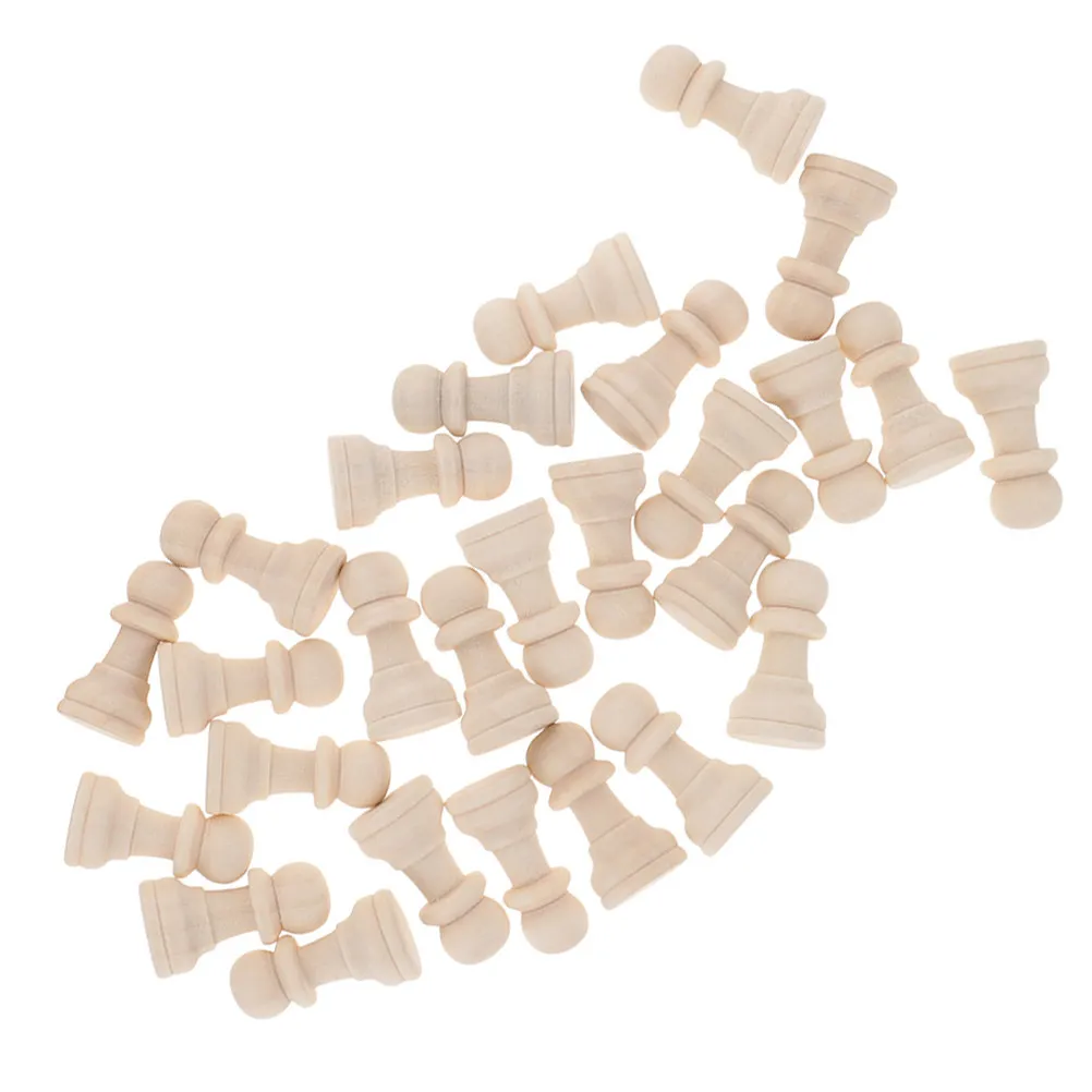 32Pcs International Chess Pieces Unpainted Wooden Replacement DIY Chess Set Unfinished Wood Crafts for Board Accessories Game
32Pcs International Chess Pieces Unpainted Wooden Replacement DIY Chess Set Unfinished Wood Crafts for Board Accessories Game