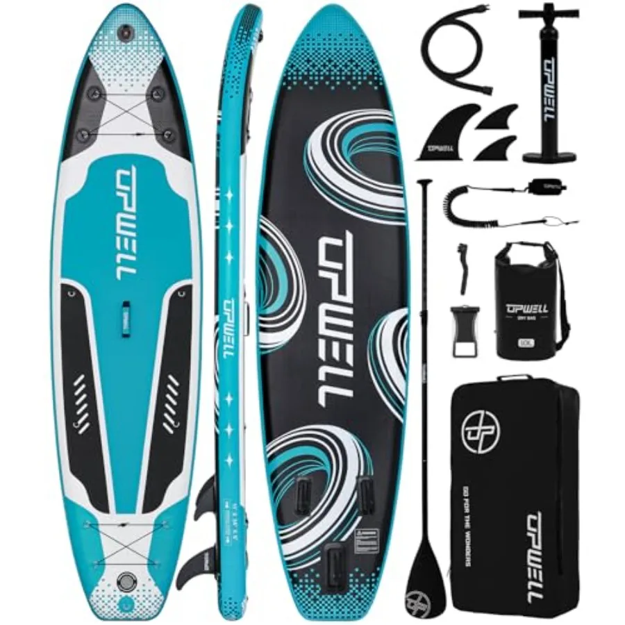 Inflatable Stand Up Paddle Board for outdoor water sports, durable PVC material, blue color, includes backpack, repair kit, non
Inflatable Stand Up Paddle Board for outdoor water sports, durable PVC material, blue color, includes backpack, repair kit, non