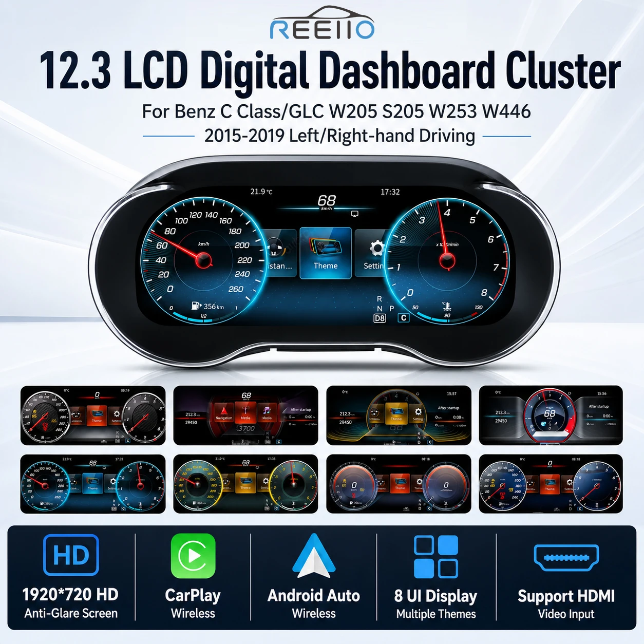 12.3'' Digitaal Dashboard Cluster For Mercedes Benz Class/GLC W205 S205 W253 W446 2015-2019 Ntg5.0 5.1 Instrument Paneel Cockpit Speedmeter
12.3'' Digitaal Dashboard Cluster For Mercedes Benz Class/GLC W205 S205 W253 W446 2015-2019 Ntg5.0 5.1 Instrument Paneel Cockpit Speedmeter
