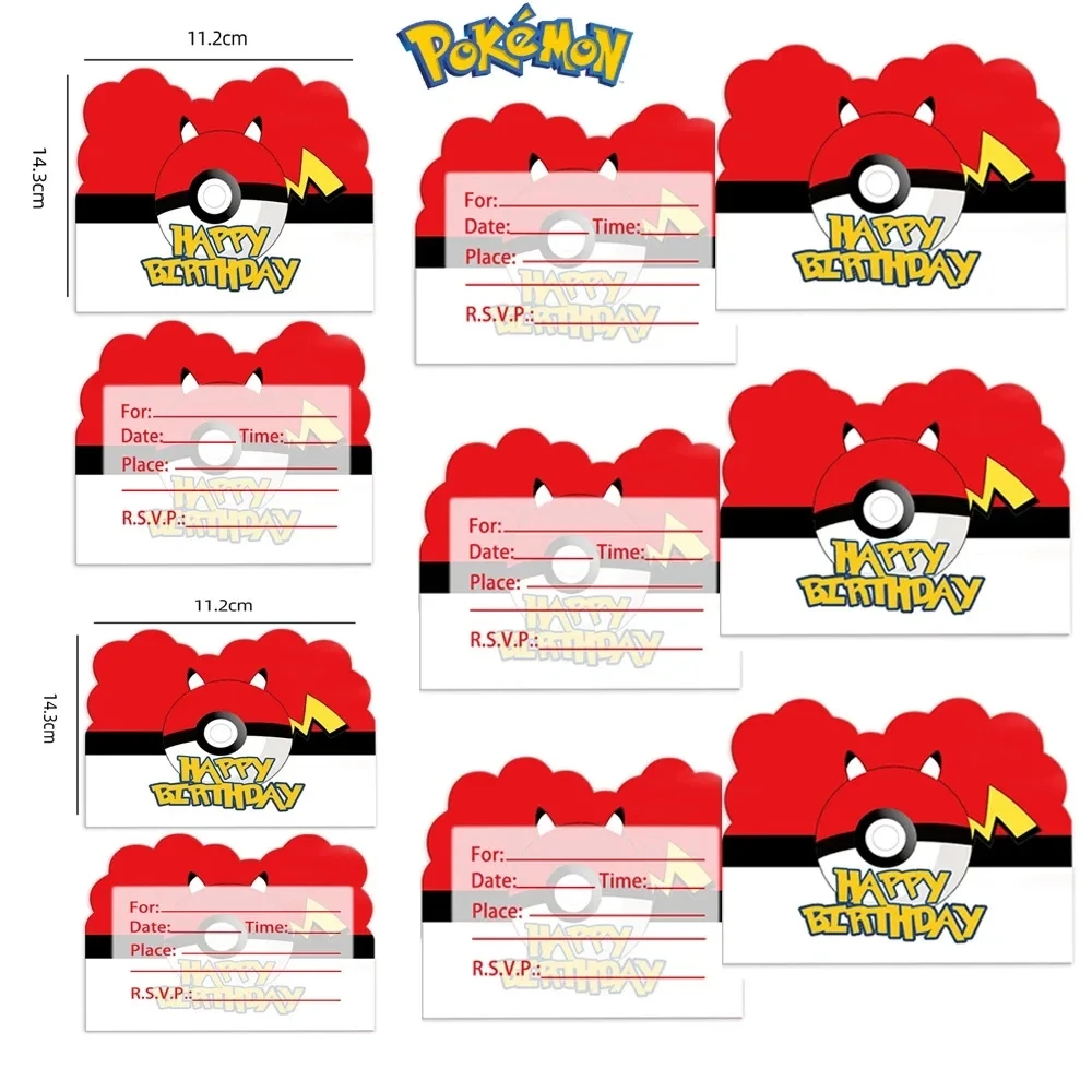 New Pokemon Elf Ball Wedding Invitation Card Pikachu Single Page Card Ball Cards for Kids Party Gifts Baby Shower Decoration
New Pokemon Elf Ball Wedding Invitation Card Pikachu Single Page Card Ball Cards for Kids Party Gifts Baby Shower Decoration 