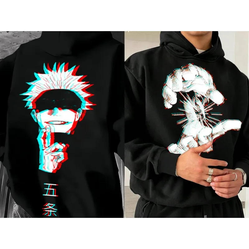 Jujutsu Kaisen Satoru Gojo с принтом осень/зима новые толстовки для мужчин и женщин Y2K Harajuku большой размер повседневный трендовый свитер топ 
Jujutsu Kaisen Satoru Gojo с принтом осень/зима новые толстовки для мужчин и женщин Y2K Harajuku большой размер повседневный трендовый свитер топ