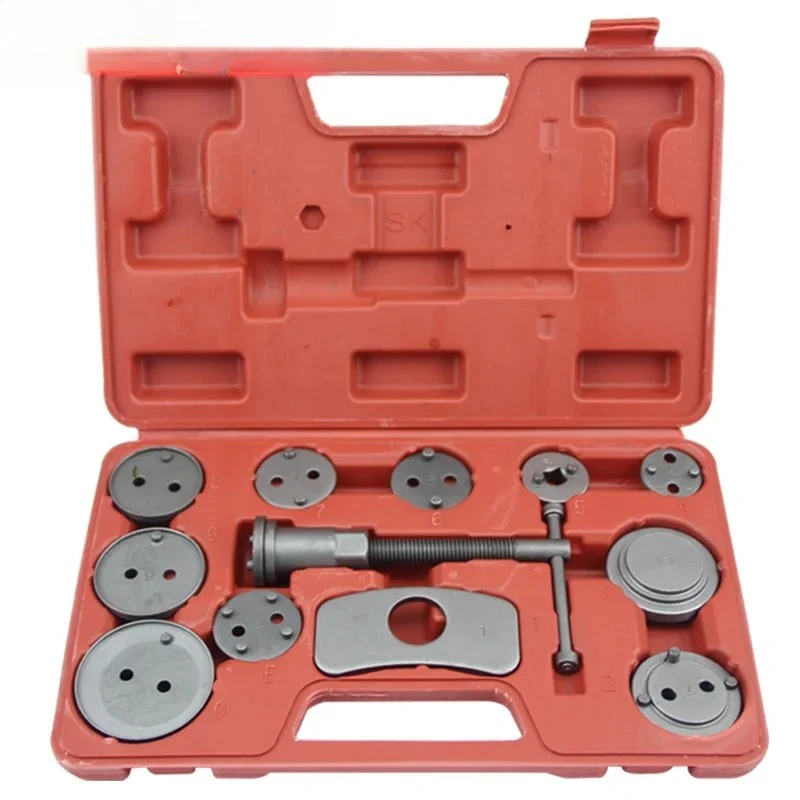 12pcs/Set Universal Car Disc Brake Caliper Rewind Back Brake Piston Compressor Tool Kit Set For Automobiles Garage Repair Tools
12pcs/Set Universal Car Disc Brake Caliper Rewind Back Brake Piston Compressor Tool Kit Set For Automobiles Garage Repair Tools
