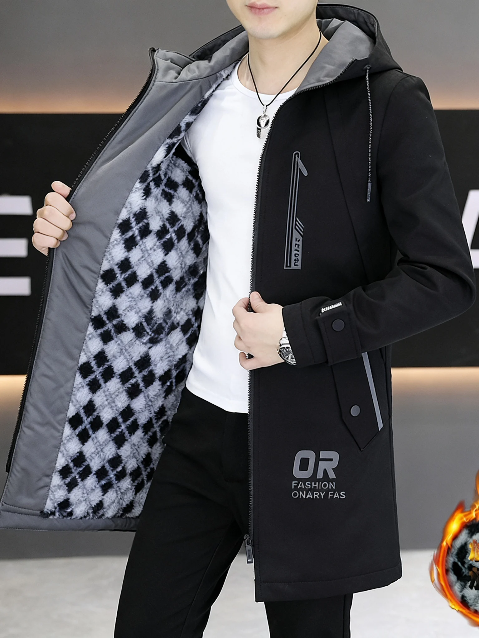 Trench Coat Embroidery Mens Vampire Parkas Loose-Fitted Warm Pure Youth Bench fit Korean Epaulets Dark Section Office Practical
Trench Coat Embroidery Mens Vampire Parkas Loose-Fitted Warm Pure Youth Bench fit Korean Epaulets Dark Section Office Practical