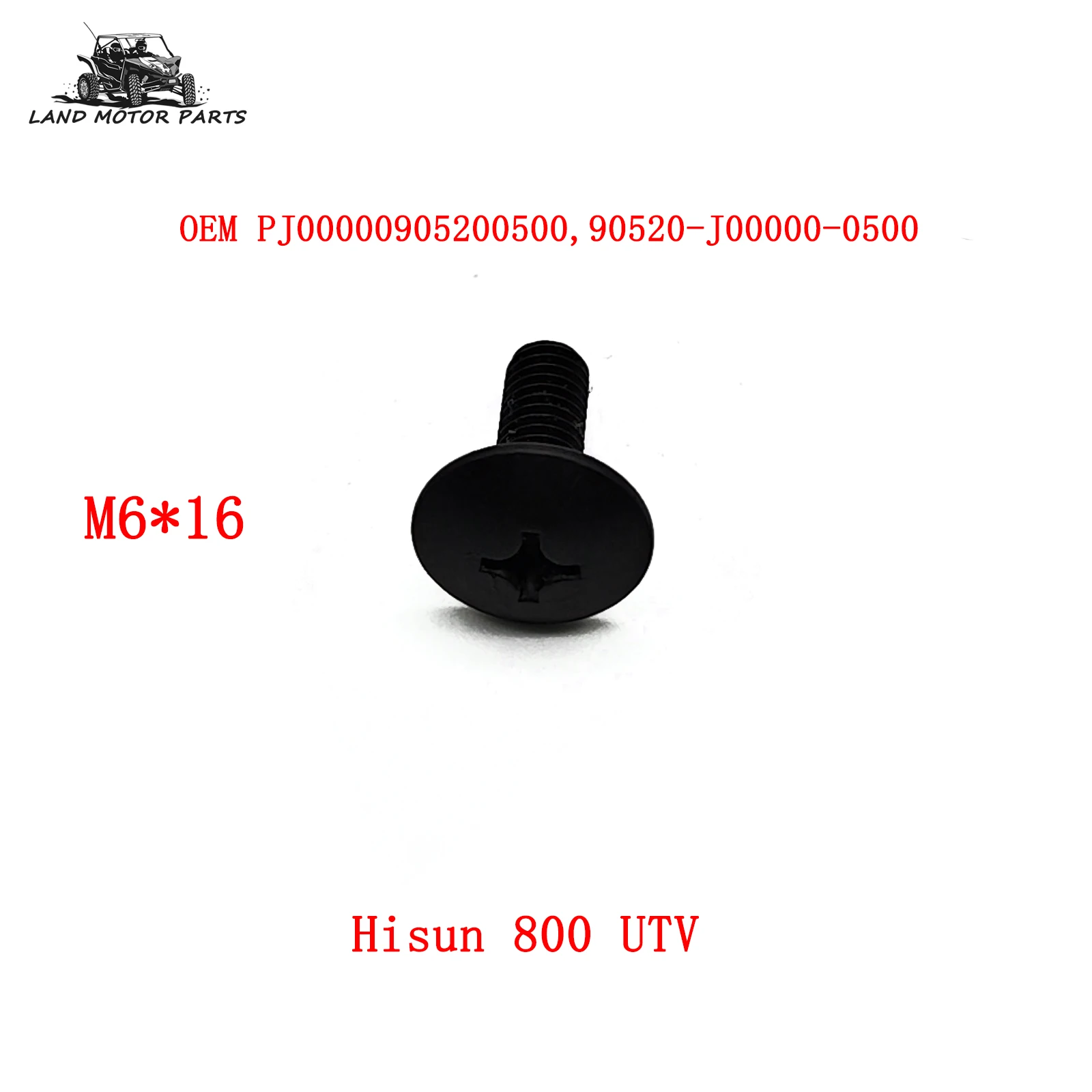 Винт с крестообразной большой пластиной M6 × 16 oem PJ00000905200500,90520-J00000-0500 для Hisun HS 800UTV
Винт с крестообразной большой пластиной M6 × 16 oem PJ00000905200500,90520-J00000-0500 для Hisun HS 800UTV