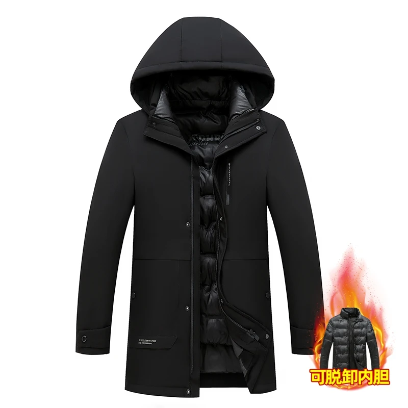 Men Winter Detachable Hat+inner Liner Parkas Male Winter Windproof Clothing Men Cotton Fleece Jacket Business 2PC Cotton Jacket
Men Winter Detachable Hat+inner Liner Parkas Male Winter Windproof Clothing Men Cotton Fleece Jacket Business 2PC Cotton Jacket
