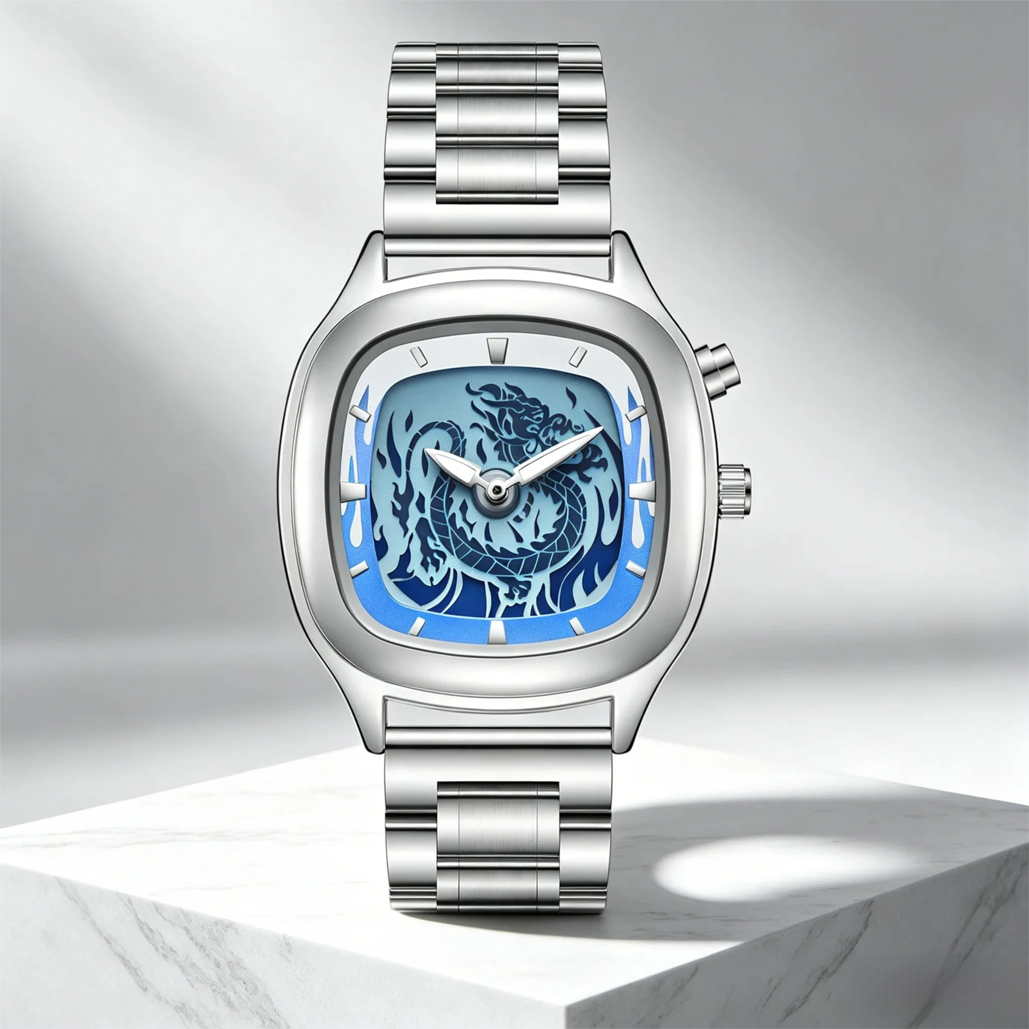 Fashion Square Dragon Watches Luxury Top Brand Men Quartz Wristwatch Life Waterproof Stainless Steel Luminous Relogio Masculine
Fashion Square Dragon Watches Luxury Top Brand Men Quartz Wristwatch Life Waterproof Stainless Steel Luminous Relogio Masculine