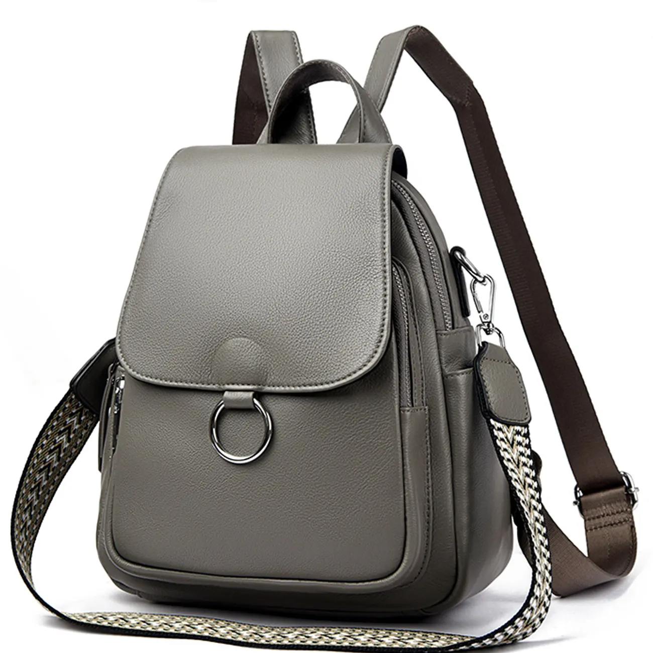 backpack women's small genuine leather metal decoration Flip design Zipper main bag minimalist style backpack female white
backpack women's small genuine leather metal decoration Flip design Zipper main bag minimalist style backpack female white