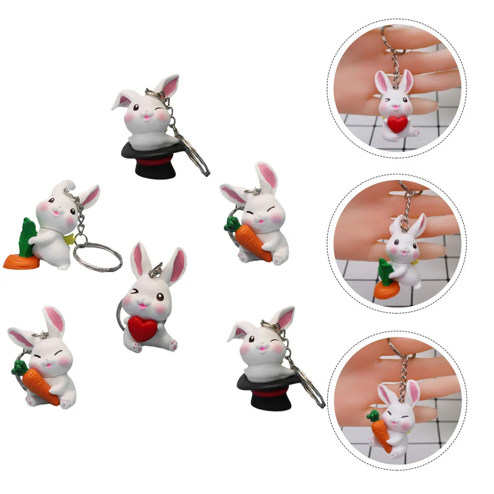 6Pcs Bunny Key Chains Cute Rabbit Style Pendants Portable Key Chain Hangings Decorative Bag Accessories Gifts Lovely Pendants
6Pcs Bunny Key Chains Cute Rabbit Style Pendants Portable Key Chain Hangings Decorative Bag Accessories Gifts Lovely Pendants
