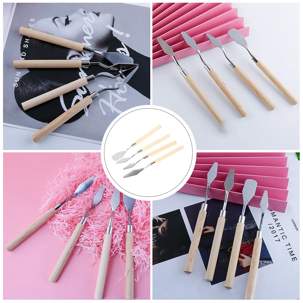 4pcs Oil Painting Scrapers Premium Iron Blades High Quality Wood Handle Rust Resistant Art Painting Supplies for Acrylic Canvas
4pcs Oil Painting Scrapers Premium Iron Blades High Quality Wood Handle Rust Resistant Art Painting Supplies for Acrylic Canvas