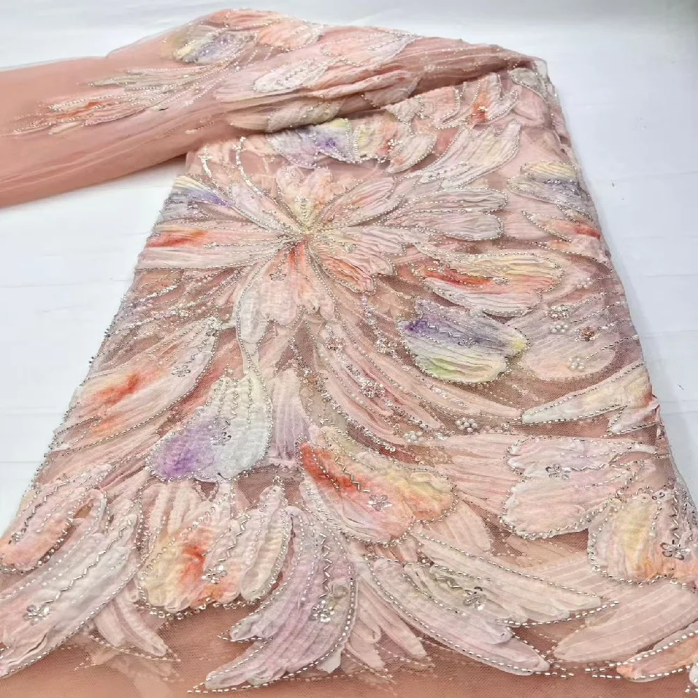 Luxury African Lace Fabric French Net Sequins Fabric 2026 High Quality Sewing Beaded Embroidered Lace Tulle Nigerian
Luxury African Lace Fabric French Net Sequins Fabric 2026 High Quality Sewing Beaded Embroidered Lace Tulle Nigerian