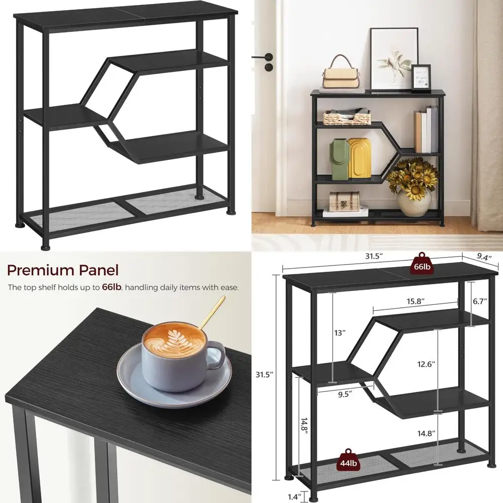 Narrow 31.5 Console Table with 5 Open Shelves for Entryway and Sofa Area
Narrow 31.5 Console Table with 5 Open Shelves for Entryway and Sofa Area