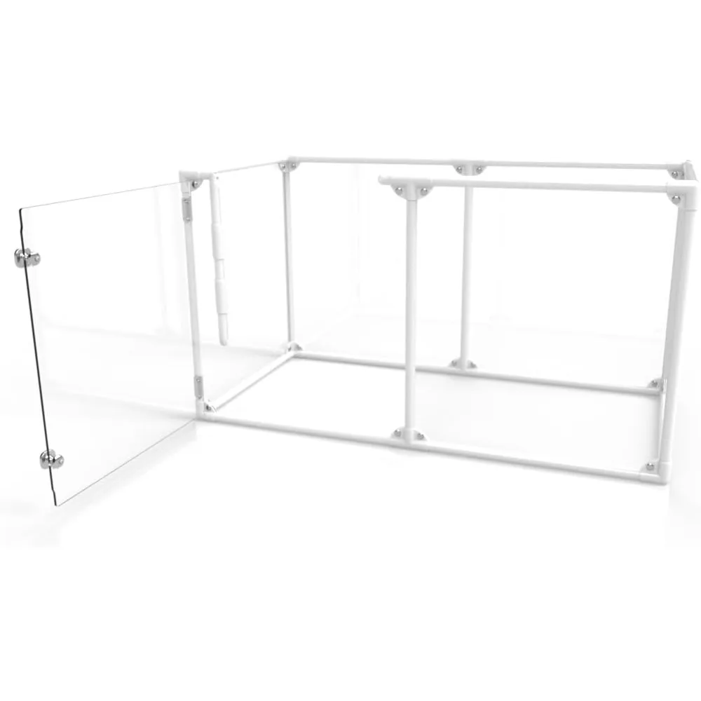 27" Tall Small Lucidium Pet Pen, White 
27" Tall Small Lucidium Pet Pen, White