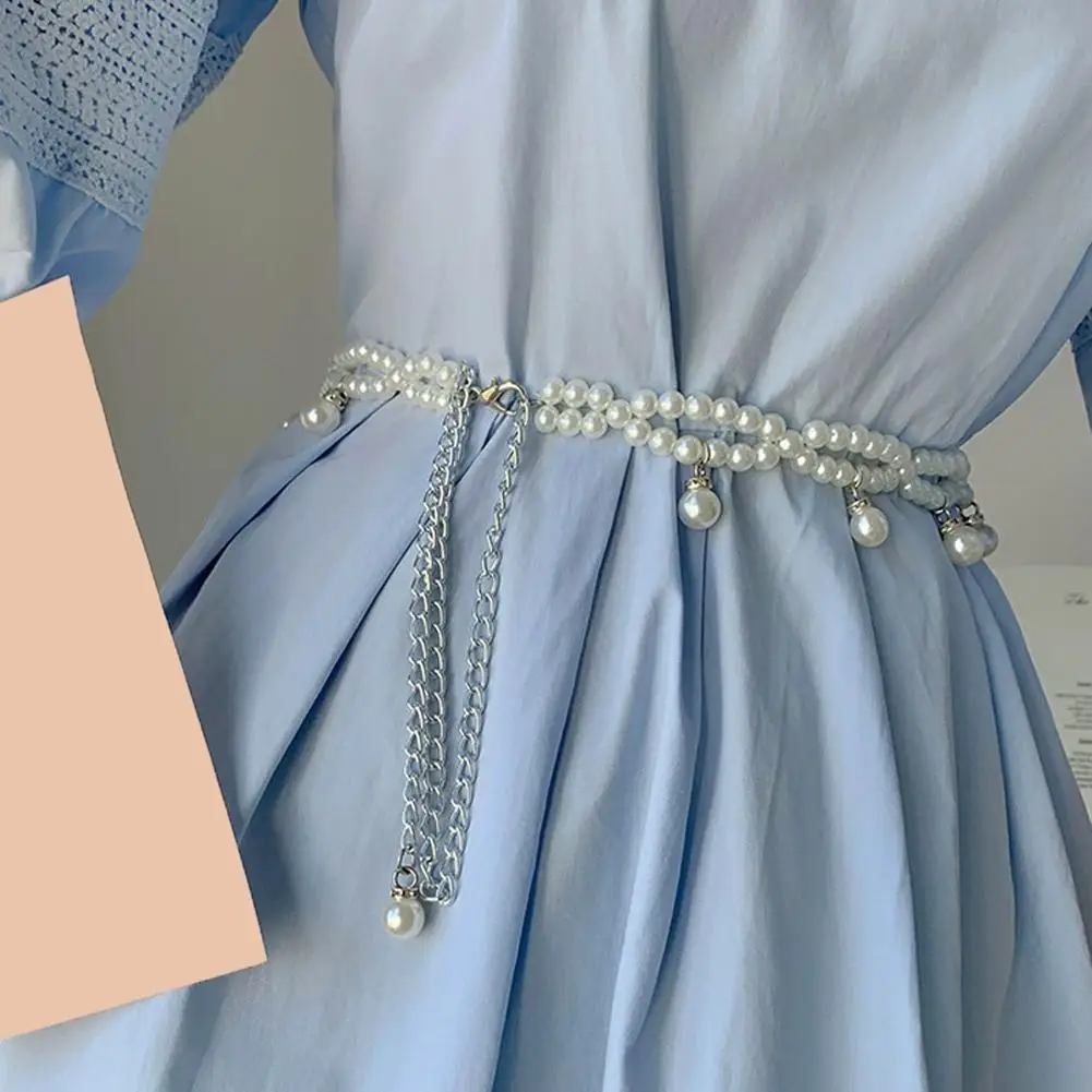 Женский пояс с жемчугом и цепочками, блестящий пояс для одежды, декоративные пояса, женский пояс для похудения U0u7
Женский пояс с жемчугом и цепочками, блестящий пояс для одежды, декоративные пояса, женский пояс для похудения U0u7