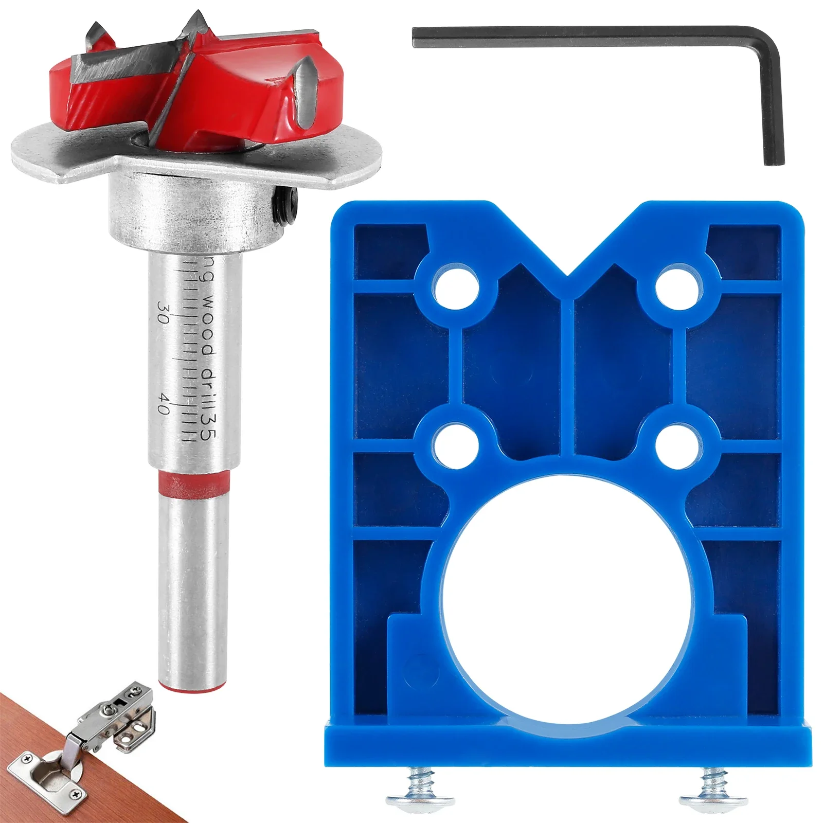 35mm Hinge Drilling Jig Concealed Guide Hinge Hole Drilling Guide Locator Woodworking Hole Opener Door Cabinet Accessories Tool
35mm Hinge Drilling Jig Concealed Guide Hinge Hole Drilling Guide Locator Woodworking Hole Opener Door Cabinet Accessories Tool