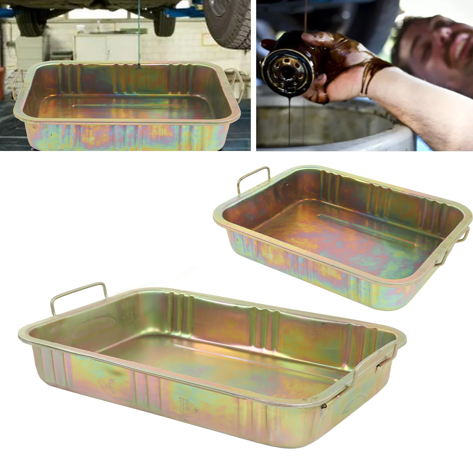 Drain Pan Galvanized Oil Drip Tray Pan Professional Metal Drain Container Auto Repair Tool for Vehicle Oil Change Pan
Drain Pan Galvanized Oil Drip Tray Pan Professional Metal Drain Container Auto Repair Tool for Vehicle Oil Change Pan