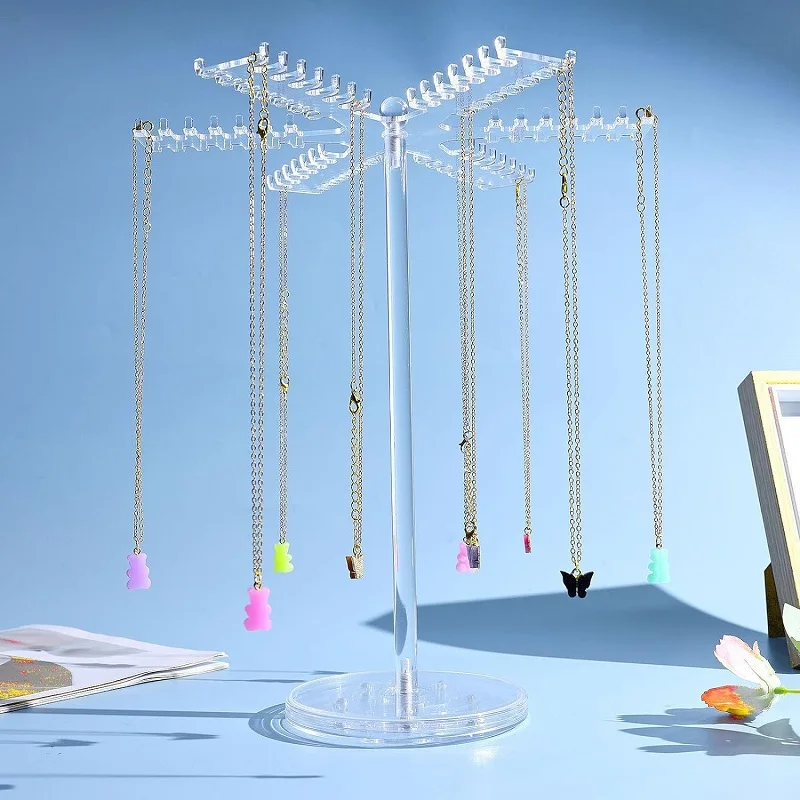 Rotating Acrylic Necklace Organizer, Transparent Holder, Jewelry Organizer, Display Rack for Pendant, Bracelet, Christmas Gifts
Rotating Acrylic Necklace Organizer, Transparent Holder, Jewelry Organizer, Display Rack for Pendant, Bracelet, Christmas Gifts