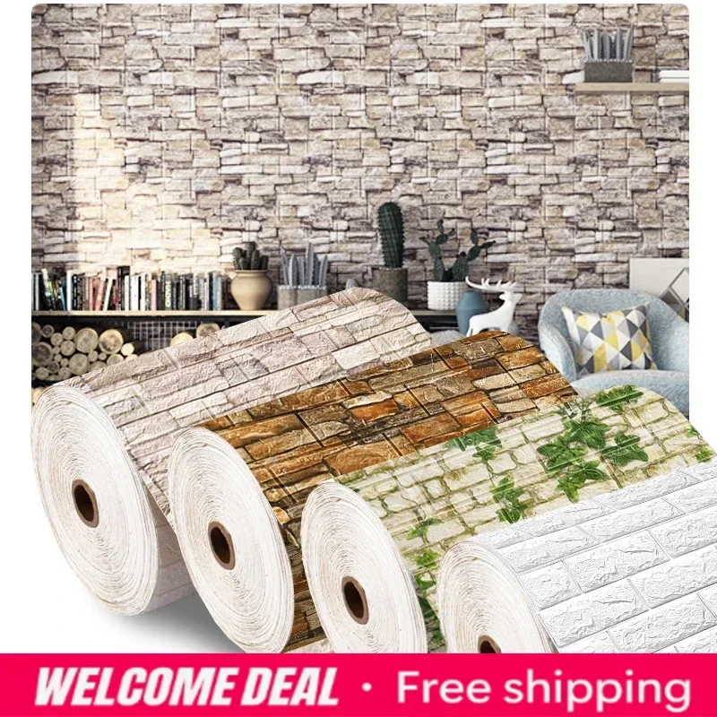 2026 3D Self-Adhesive Wallpaper 70cm*10m Continuous Waterproof Imitation Brick Wall Stickers Wallcovering Living Room Home Dec
2026 3D Self-Adhesive Wallpaper 70cm*10m Continuous Waterproof Imitation Brick Wall Stickers Wallcovering Living Room Home Dec