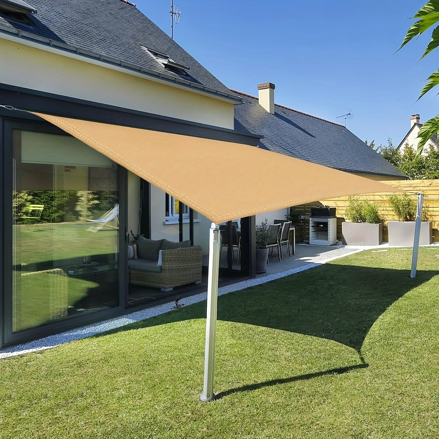 Waterproof Sun Shade Sail | UV Block Sunshade for Pool, Backyard, Yard Deck, Patio, Garden | 160-170gsm Polyester Fabric, 91- Shading Rate, Blackout Capability
Waterproof Sun Shade Sail | UV Block Sunshade for Pool, Backyard, Yard Deck, Patio, Garden | 160-170gsm Polyester Fabric, 91- Shading Rate, Blackout Capability