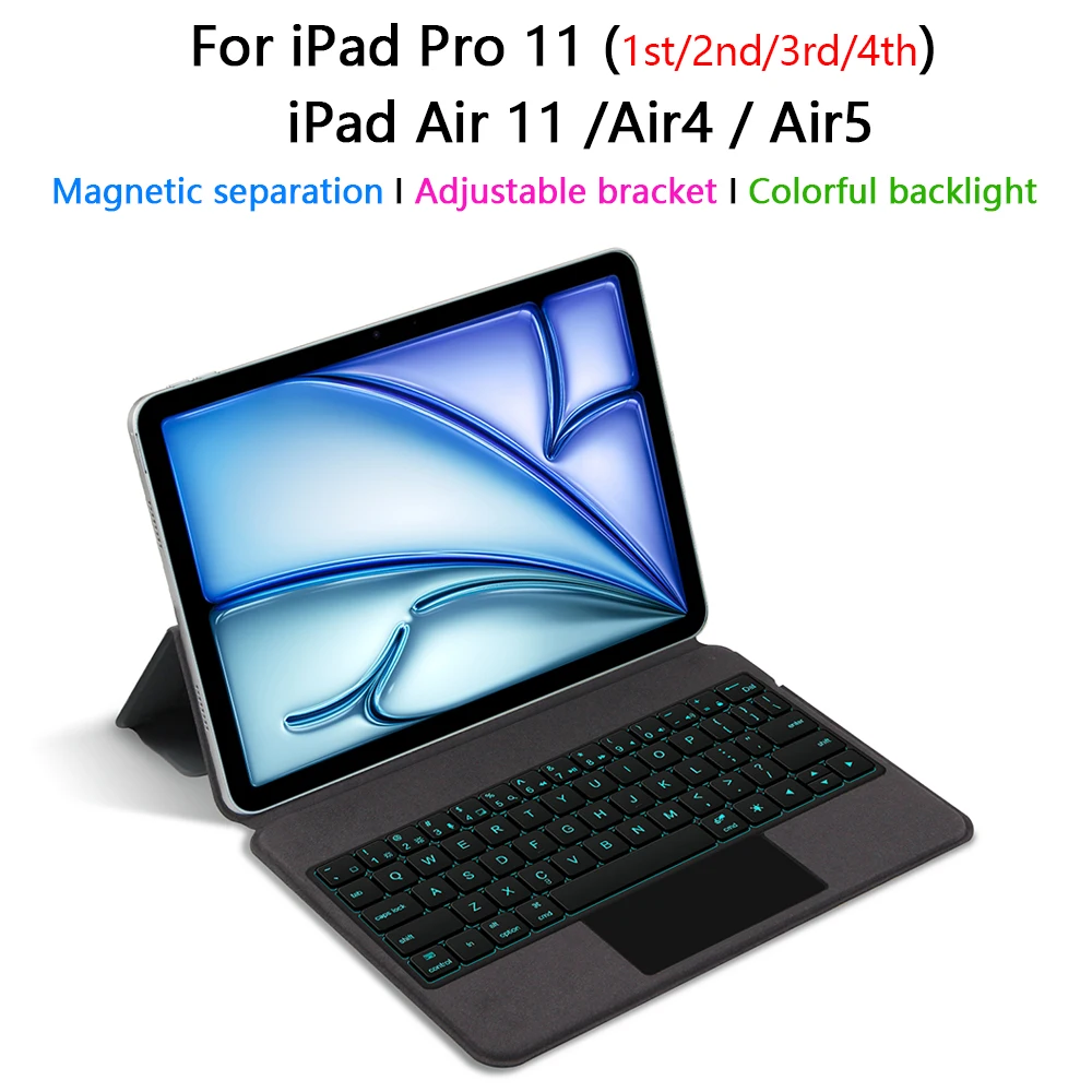 Magic Keyboard Teclado For iPad Pro 11 1st 2nd 3rd 4th Gen Air 11 inch Air 4 5 Case Spanish French Korean Arabic Smart Keyboard
Magic Keyboard Teclado For iPad Pro 11 1st 2nd 3rd 4th Gen Air 11 inch Air 4 5 Case Spanish French Korean Arabic Smart Keyboard
