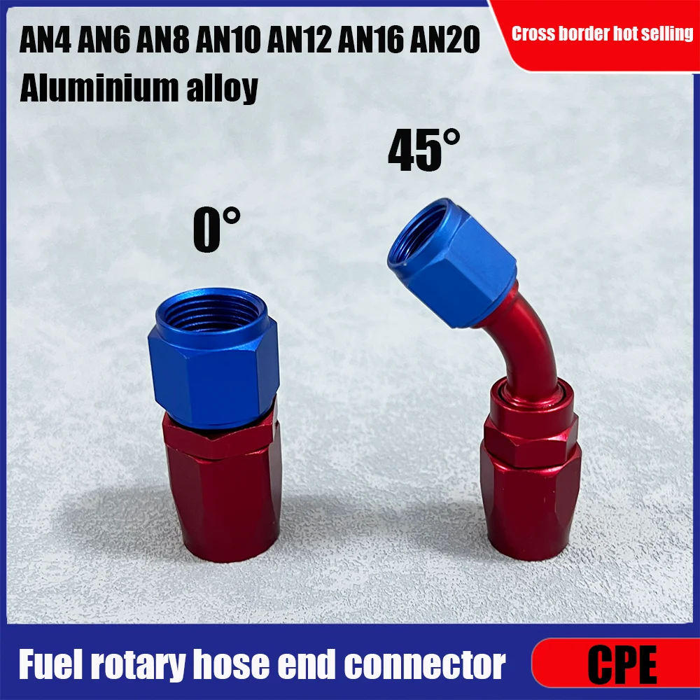 0°/45 °CPEAN4~AN20 car modification aluminum alloy oil cold joint connector oil cold radiator oil pipe quick connector Blue Red
0°/45 °CPEAN4~AN20 car modification aluminum alloy oil cold joint connector oil cold radiator oil pipe quick connector Blue Red