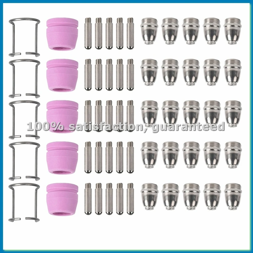 60Pcs Plasma Cutter Torch Consumables Nozzles Tips Kit Fit -55 -60 40/50/78 Amp-ABLL
60Pcs Plasma Cutter Torch Consumables Nozzles Tips Kit Fit -55 -60 40/50/78 Amp-ABLL