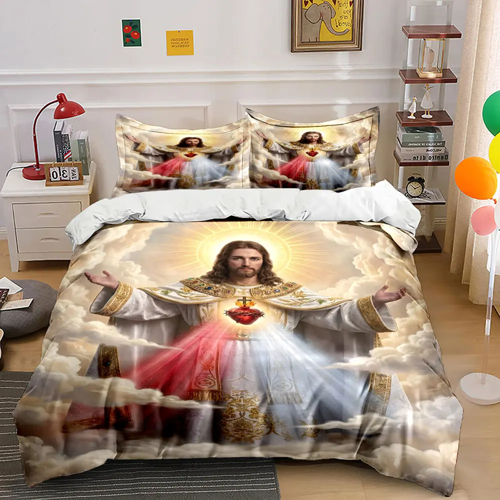 Sacred figure with radiant halo Duvet Cover Set with 3D Printing Design Soft Polyester Bedding Set All-Season Comfort
Sacred figure with radiant halo Duvet Cover Set with 3D Printing Design Soft Polyester Bedding Set All-Season Comfort