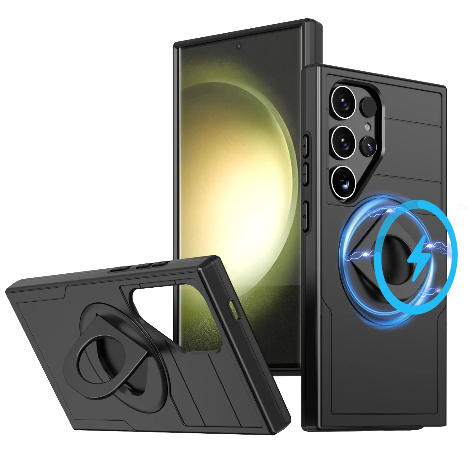 HARUINO Magnetic Case for Samsung S24 ULTRA – Wireless Charger Compatible, Rotatable Stand, Built-in Lens Cover for Woman Man
HARUINO Magnetic Case for Samsung S24 ULTRA – Wireless Charger Compatible, Rotatable Stand, Built-in Lens Cover for Woman Man