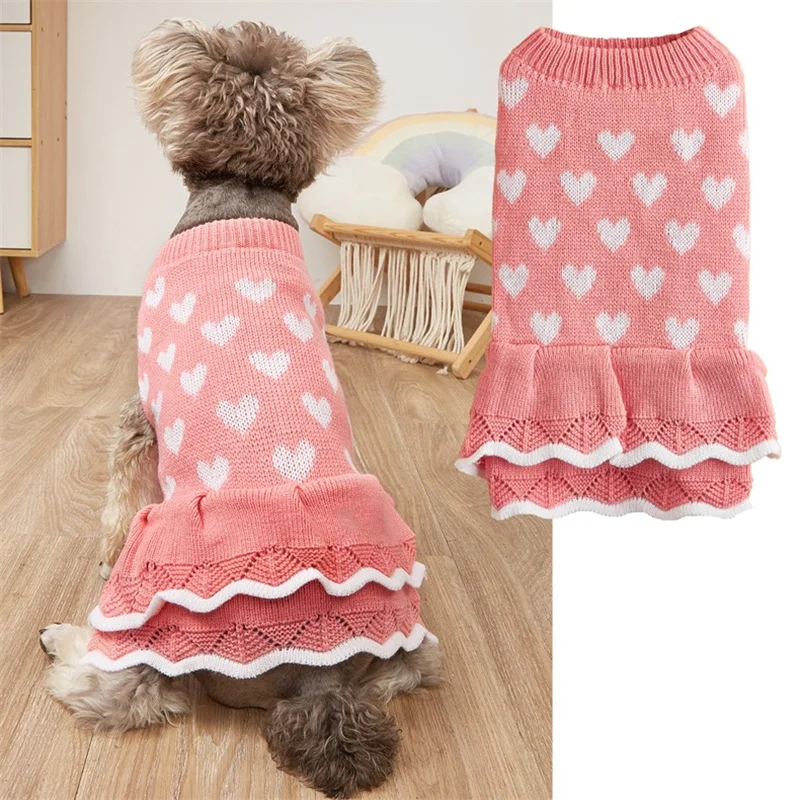 HereYouGoPet Dog Knitted Sweater Heart Puppy Sweater Warm Soft Pet Valentines Day Holiday Clothes for Small Cats and Dogs
HereYouGoPet Dog Knitted Sweater Heart Puppy Sweater Warm Soft Pet Valentines Day Holiday Clothes for Small Cats and Dogs