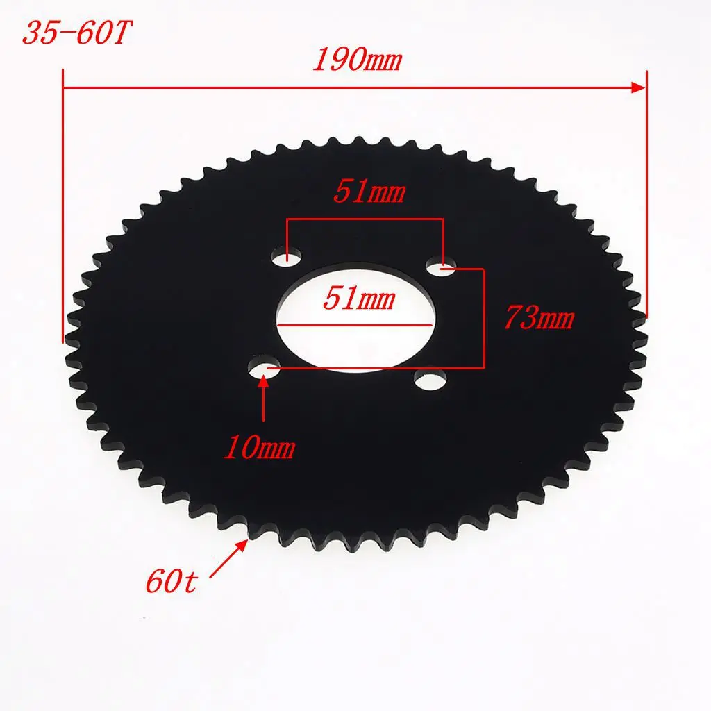 ATV Kart 35-60T Recreational Motorcycle Rear Wheel Drive Sprocket, Inner Diameter 51MM
ATV Kart 35-60T Recreational Motorcycle Rear Wheel Drive Sprocket, Inner Diameter 51MM