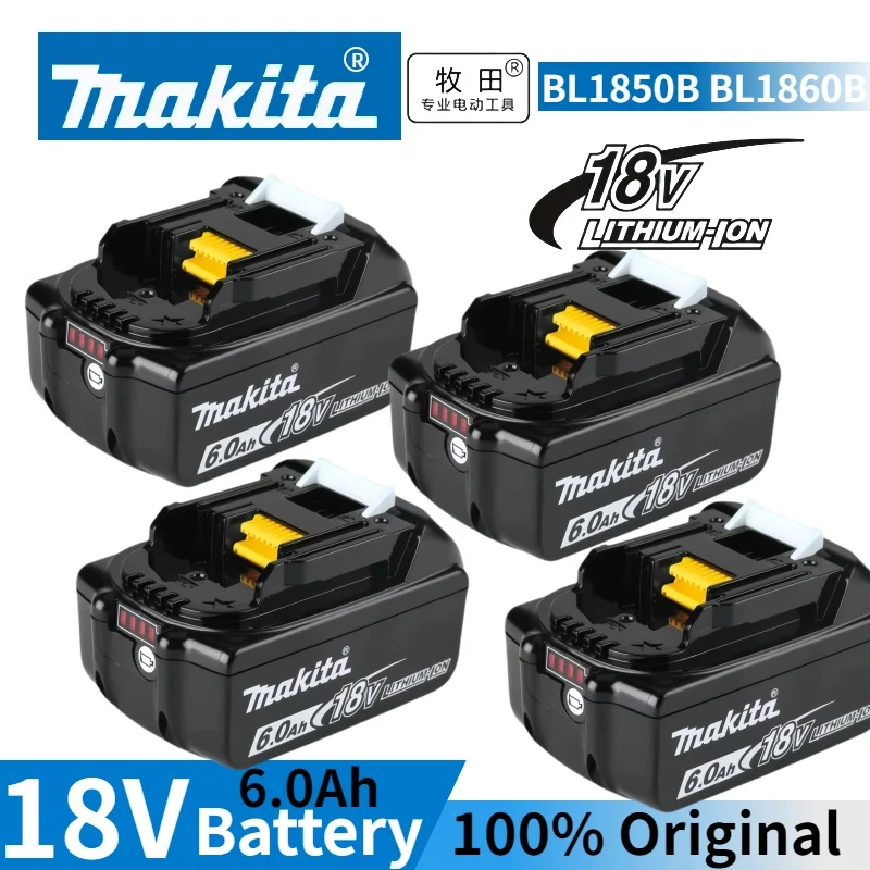 Genuine Makita battery 18V 6.0Ah replaceable BL1815N BL1830B BL1840B BL1850 BL1860B lithium-ion battery with fast charger
Genuine Makita battery 18V 6.0Ah replaceable BL1815N BL1830B BL1840B BL1850 BL1860B lithium-ion battery with fast charger