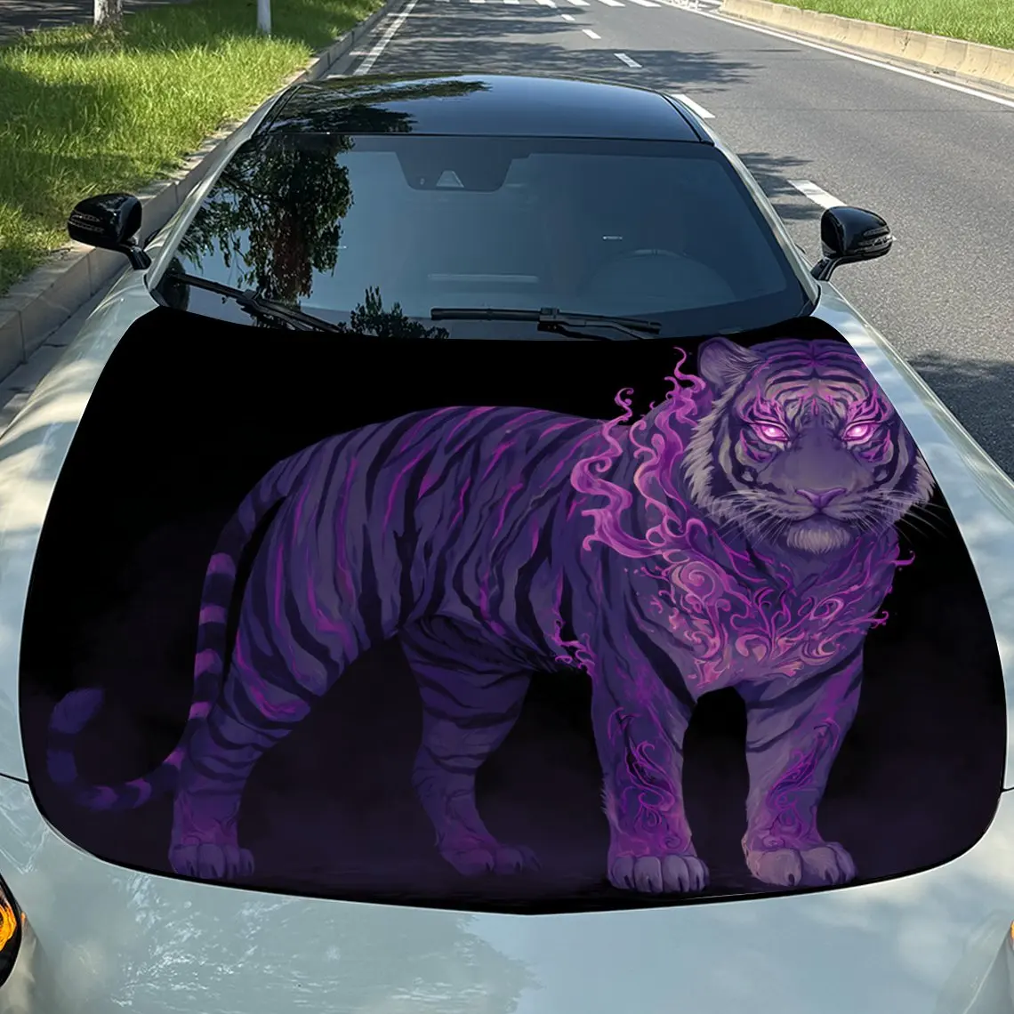 Purple Flame Tiger Car Hood Sticker, Durable PVC Vinyl Film Suitable For Most Vehicles, Hood Protection Film Gift, Car Parts | R
Purple Flame Tiger Car Hood Sticker, Durable PVC Vinyl Film Suitable For Most Vehicles, Hood Protection Film Gift, Car Parts | R