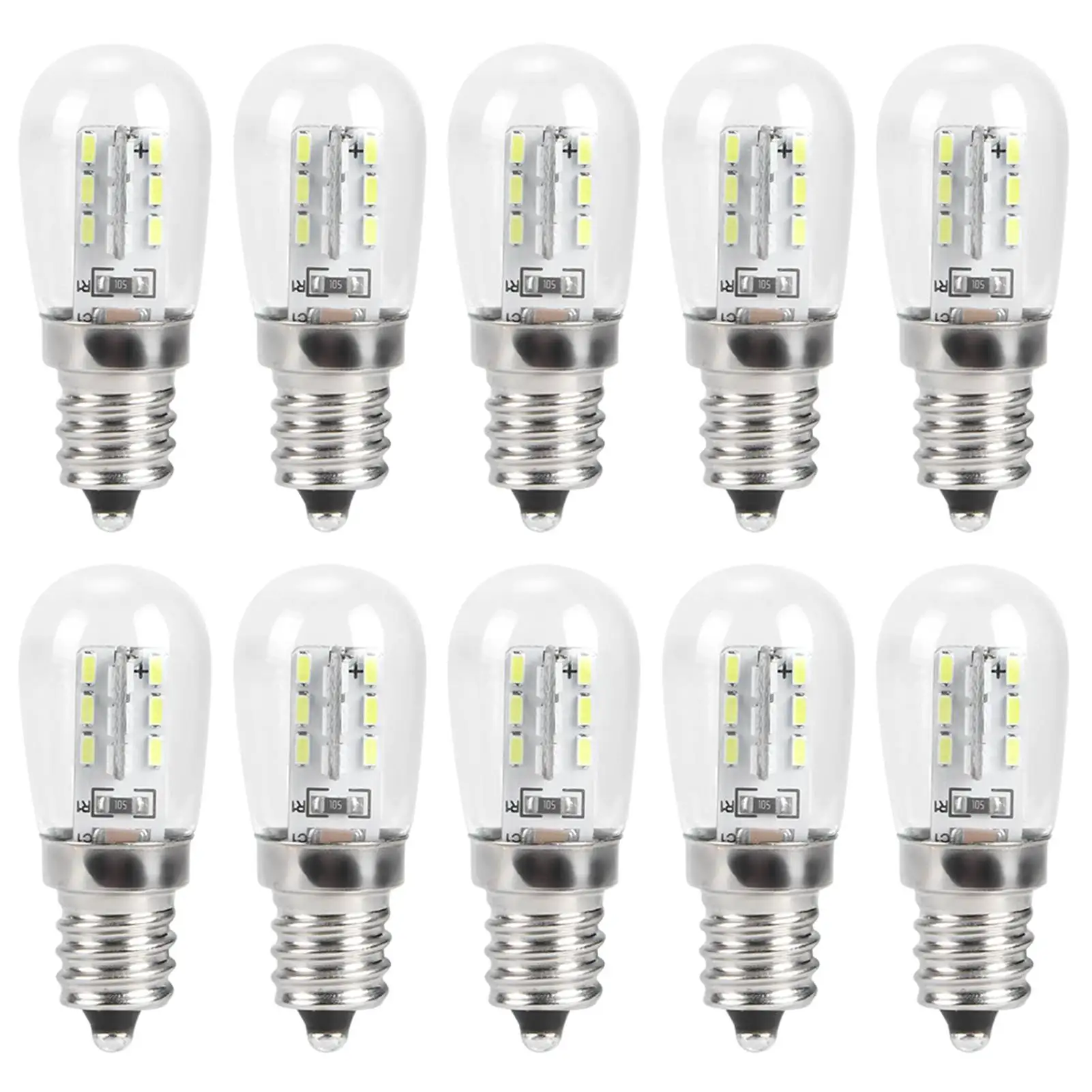 10pcs E12 LED Fridge Light Bulb 1.5W AC Replacement for Household Sewing Machine Lamp (White Light)
10pcs E12 LED Fridge Light Bulb 1.5W AC Replacement for Household Sewing Machine Lamp (White Light)