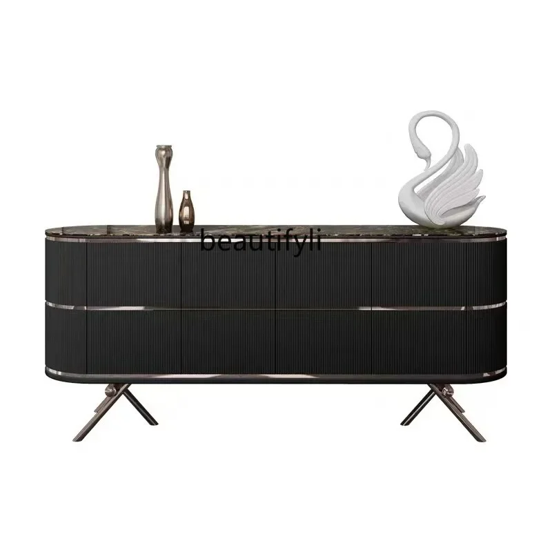 44Italian-Style Sideboard Cabinet New Home Living Room Locker Modern Minimalist Kitchen Cabinet Stone Plate Entrance Cabinet 
44Italian-Style Sideboard Cabinet New Home Living Room Locker Modern Minimalist Kitchen Cabinet Stone Plate Entrance Cabinet