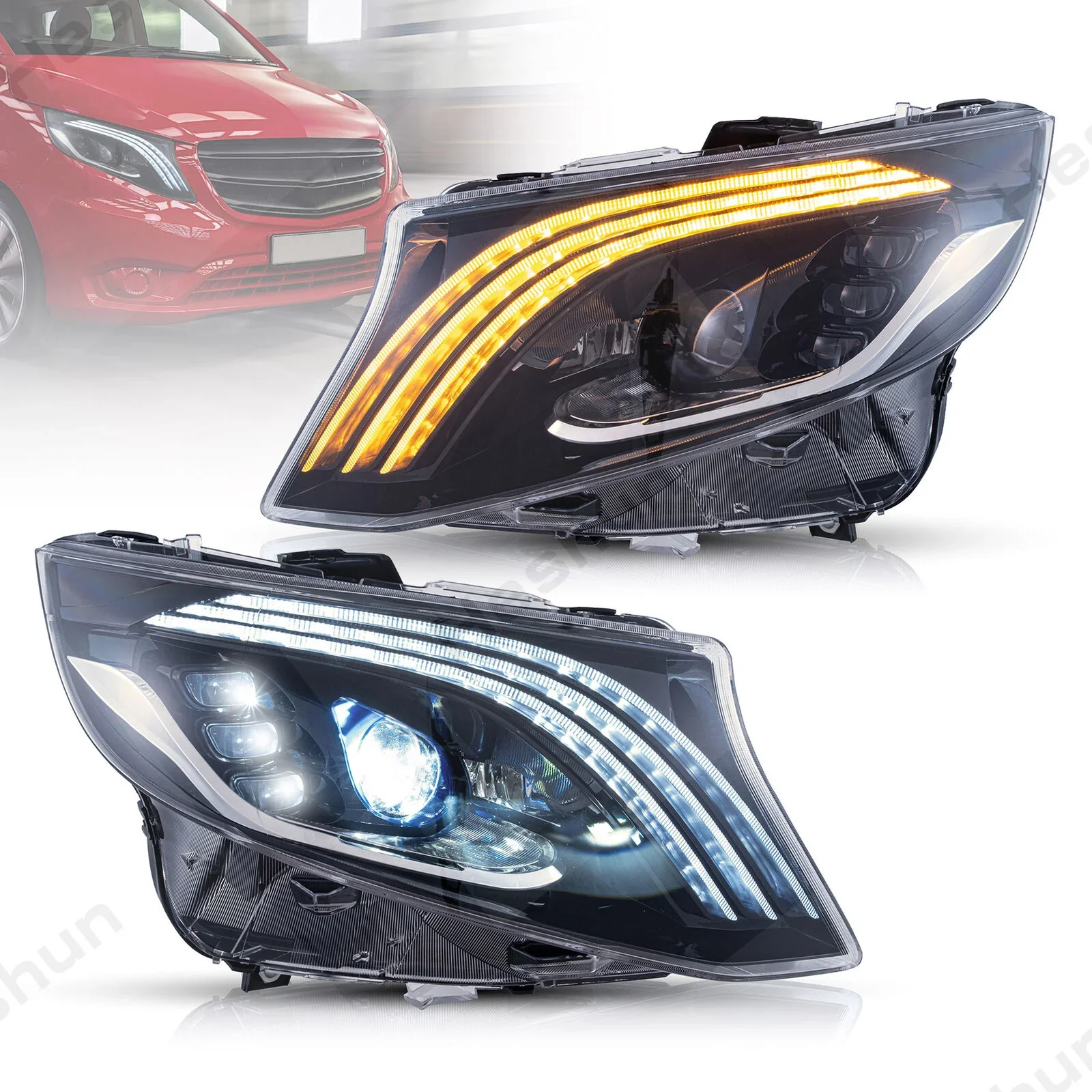 Светодиодная фара в сборе для 2016-2017 2018 2019 2020-2022 Mercedes Benz Metris/Vito W447 Startup METRIS с анимацией запуска
Светодиодная фара в сборе для 2016-2017 2018 2019 2020-2022 Mercedes Benz Metris/Vito W447 Startup METRIS с анимацией запуска
