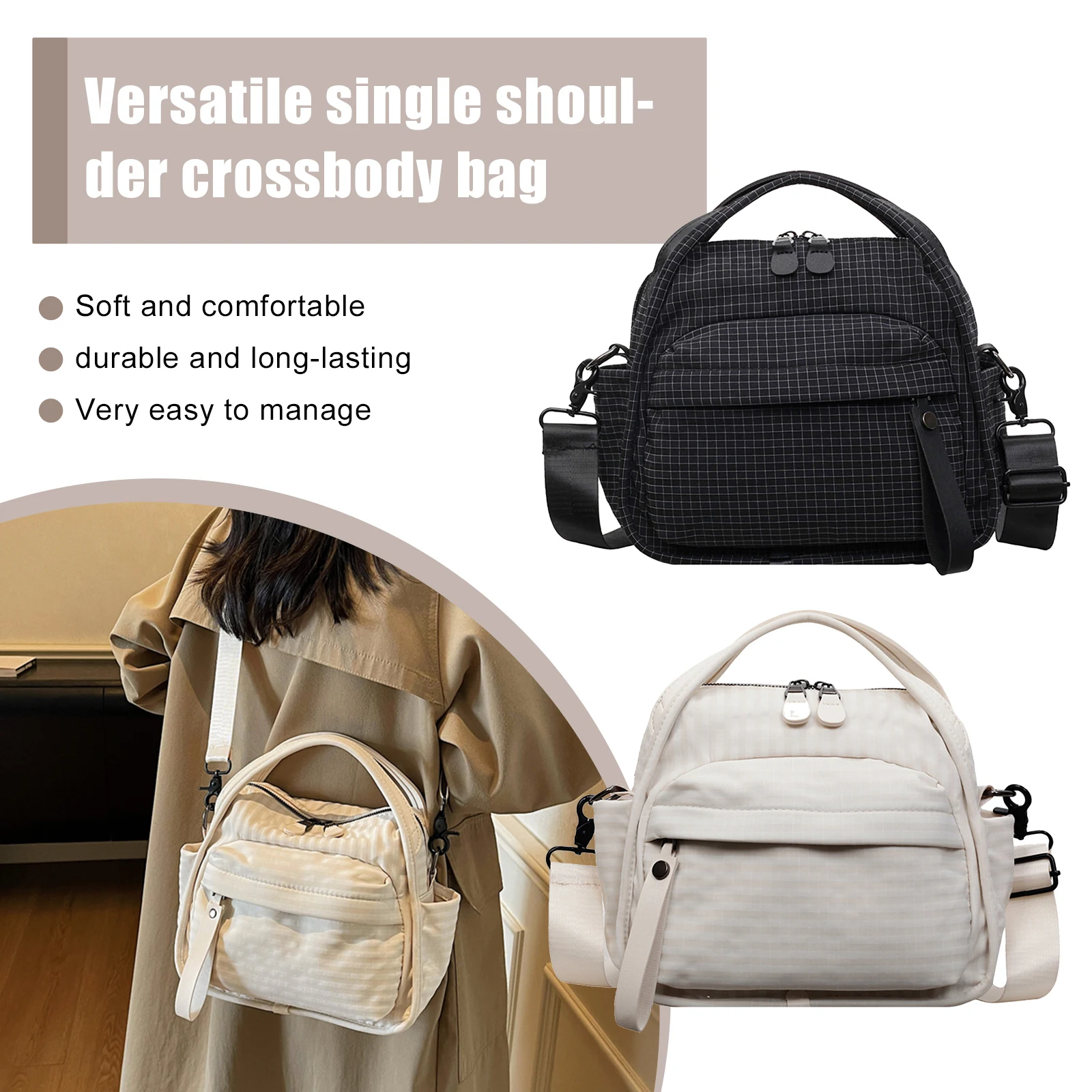 Women Canvas Underarm Bag Large Crossbody Bag Lightweight Front Pocket Handbag for Work Shopping Travel
Women Canvas Underarm Bag Large Crossbody Bag Lightweight Front Pocket Handbag for Work Shopping Travel