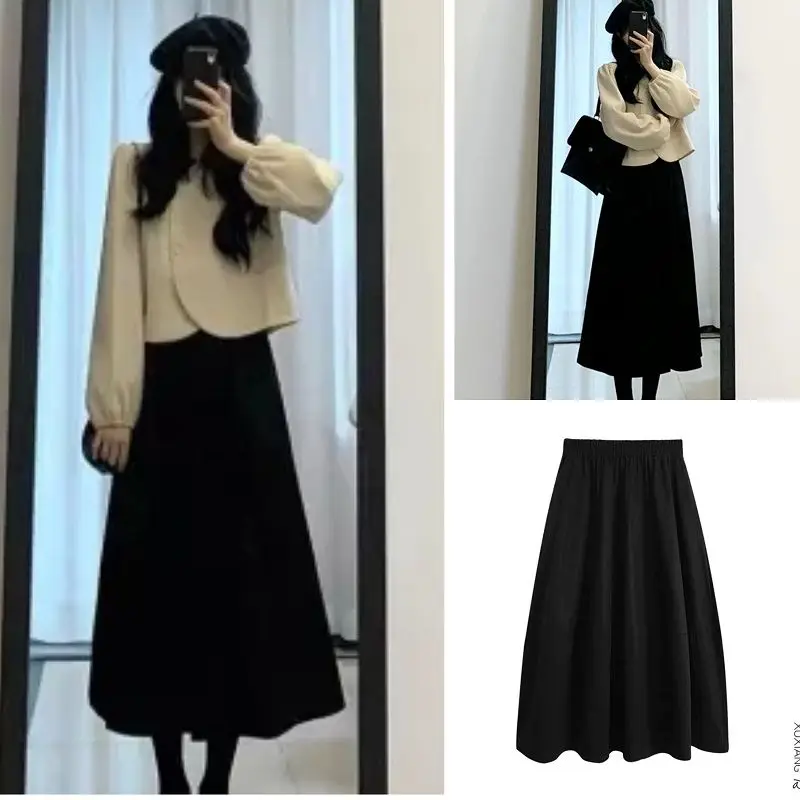 2023 Spring Autumn Women Elegant Two Piece Sets Female Casual Solid Color Jackets + Loose Pleated Midi Skirts Ladies Suits R448
2023 Spring Autumn Women Elegant Two Piece Sets Female Casual Solid Color Jackets + Loose Pleated Midi Skirts Ladies Suits R448