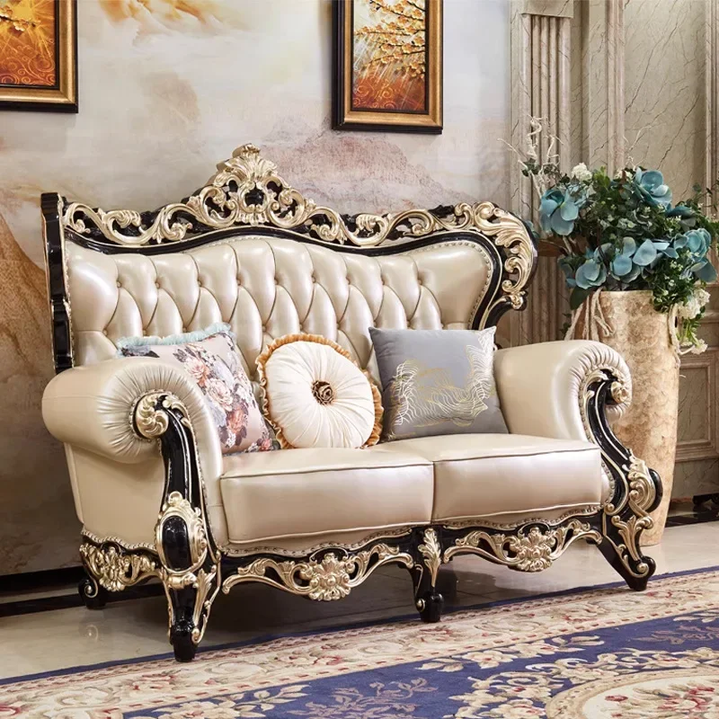 Luxury European Genuine Leather Sofa Set With Double Side Solid Wood Cowhide for Dining and Living Room for Hotels and Villas
Luxury European Genuine Leather Sofa Set With Double Side Solid Wood Cowhide for Dining and Living Room for Hotels and Villas