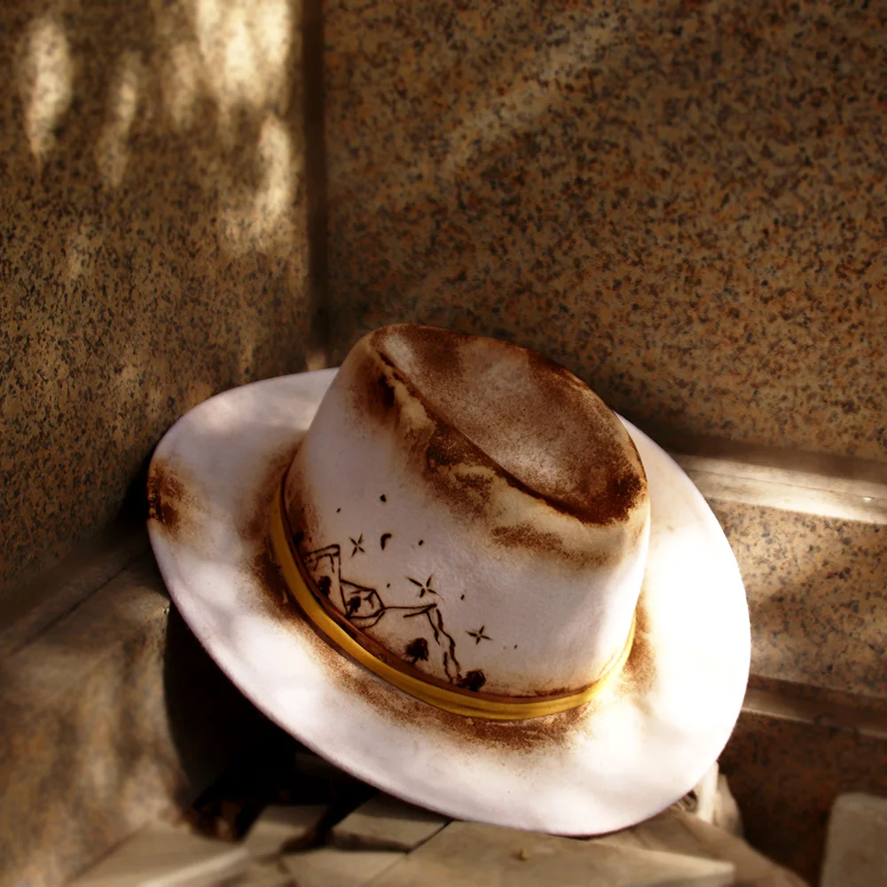 100% Wool Handmade Women Men Wide Brim Jazz Trilby Fedora Hat Hand Drawn Burn Fire Church Adjustable Size for Women Men
100% Wool Handmade Women Men Wide Brim Jazz Trilby Fedora Hat Hand Drawn Burn Fire Church Adjustable Size for Women Men