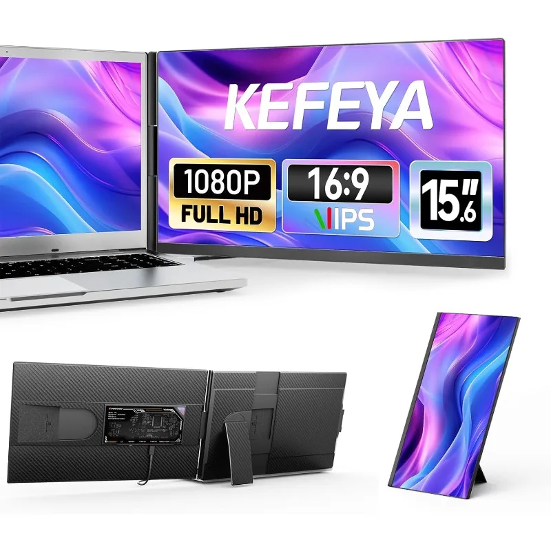 Laptop Screen Extender, 15.6" FHD 1080P IPS Portable Monitor for Laptop, Plug and Play Dual Monitor Extender
Laptop Screen Extender, 15.6" FHD 1080P IPS Portable Monitor for Laptop, Plug and Play Dual Monitor Extender