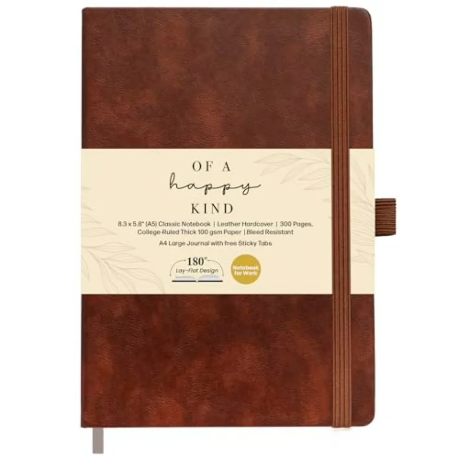 Lined Leather Bound Journal Notebook, Hardcover - 5.8x8.3" - Thick College Ruled Paper Journals for Men and Women - Personal an
Lined Leather Bound Journal Notebook, Hardcover - 5.8x8.3" - Thick College Ruled Paper Journals for Men and Women - Personal an
