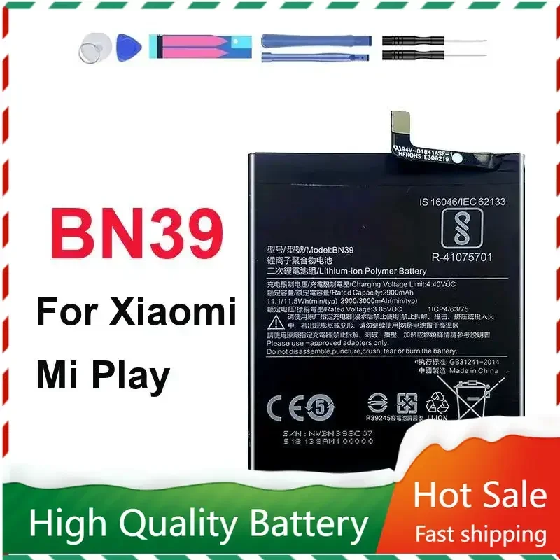 High Quality Phone Replacement Batteries, BN39 Battery for Xiaomi Mi Play, 4000Mah Bateria + Tools Warranty
High Quality Phone Replacement Batteries, BN39 Battery for Xiaomi Mi Play, 4000Mah Bateria + Tools Warranty