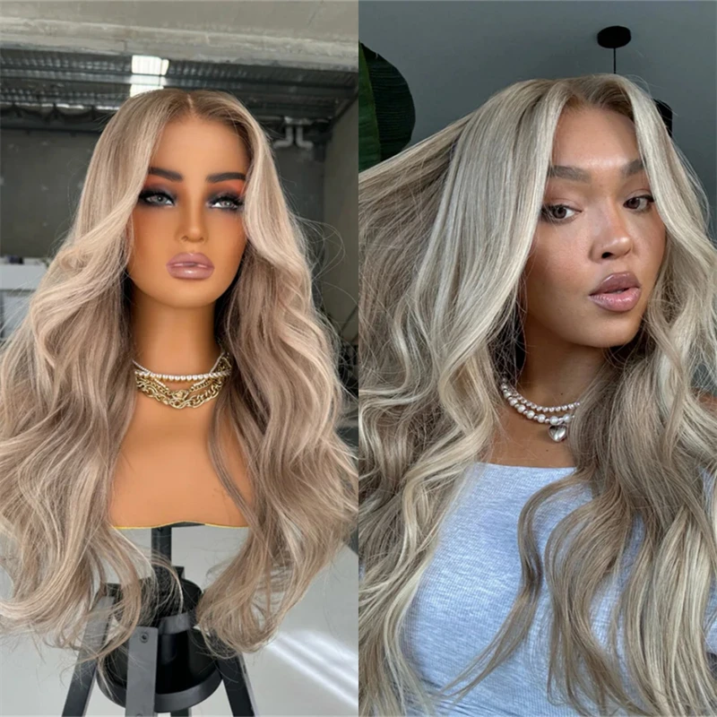 Natural Body Wave Wigs 13x4 Ombre Ash Blonde Wig Heat Resistant Fibre Wig Natural Preplucked Hairline Cosplay Party Daily Wig
Natural Body Wave Wigs 13x4 Ombre Ash Blonde Wig Heat Resistant Fibre Wig Natural Preplucked Hairline Cosplay Party Daily Wig