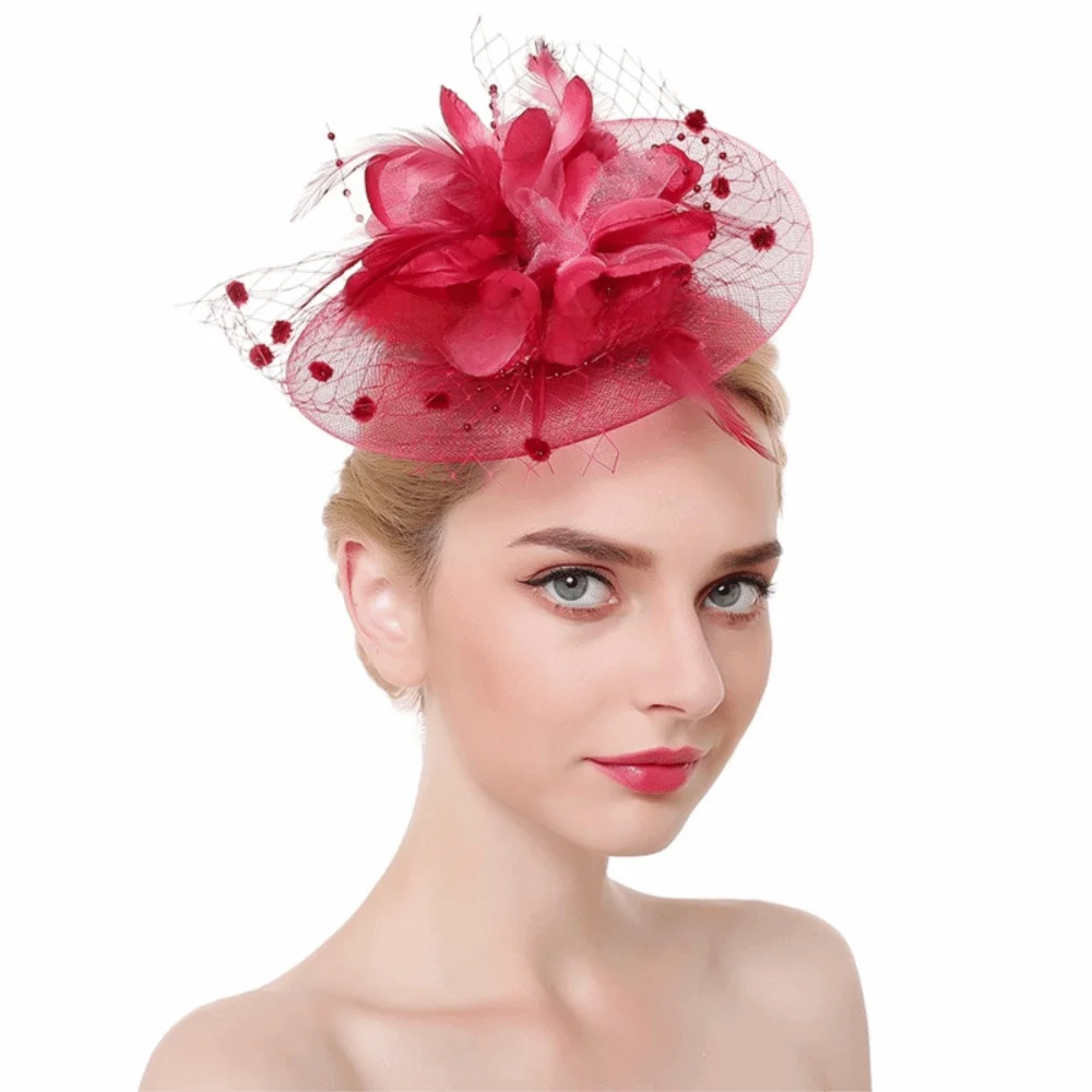 Vintage Feathers Mesh Fascinator Hat Elegant Exquisite Veil Hat Headwear Hair Hoop Sweet Bride Headdress Lady
Vintage Feathers Mesh Fascinator Hat Elegant Exquisite Veil Hat Headwear Hair Hoop Sweet Bride Headdress Lady
