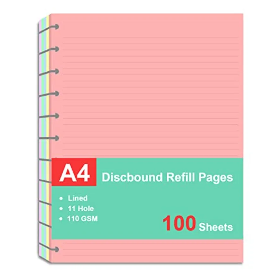 Letter Size Refills Paper, A4 Tul Paper for TUL Note-Taking System Discbound Notebook Planner Inserts, 5 Colors 20 Sheets/C,Tot
Letter Size Refills Paper, A4 Tul Paper for TUL Note-Taking System Discbound Notebook Planner Inserts, 5 Colors 20 Sheets/C,Tot