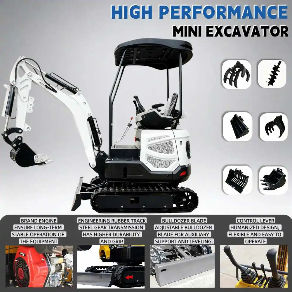 Crawler Excavator 0.8Ton-1.5Ton Yanmar Engine Diesel Machinery CE Energy Saving Efficient Cab Farm Families Direct Sale
Crawler Excavator 0.8Ton-1.5Ton Yanmar Engine Diesel Machinery CE Energy Saving Efficient Cab Farm Families Direct Sale