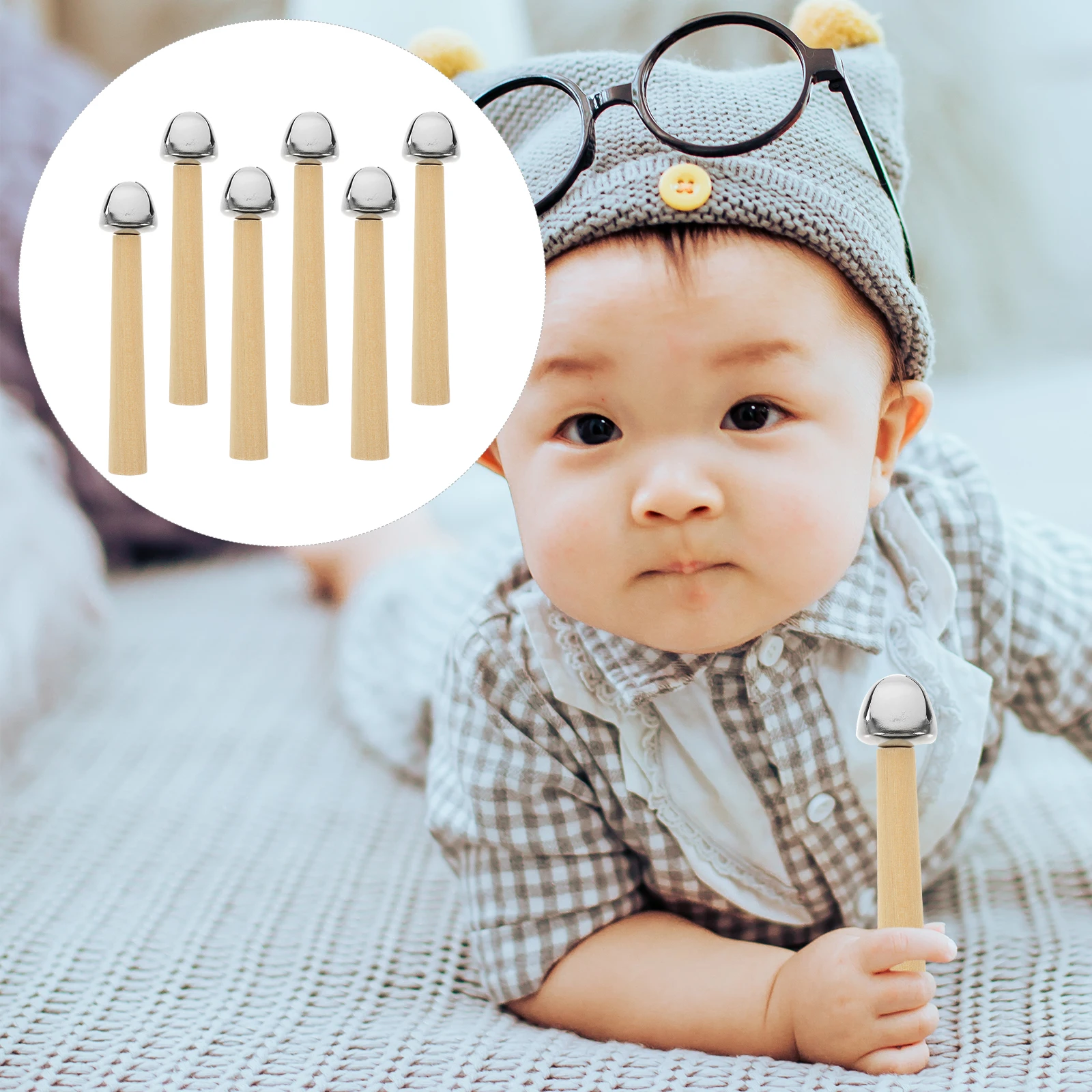6 PCS Bell Teaching Aids Baby Musical Instruments Hand Rattle Toys Kids Children's (iron) Toddler
6 PCS Bell Teaching Aids Baby Musical Instruments Hand Rattle Toys Kids Children's (iron) Toddler
